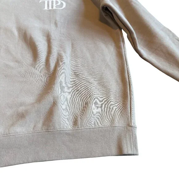 Taylor Swift The Tortured Poets Department Crew Neck Pullover Beige Size XL - Picture 9 of 9